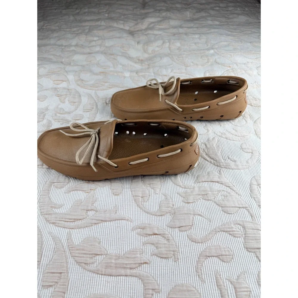 Tucket Footwear Mens Tan Waterproof Boat Shoes Deck Loafers Size 8 Made in USA
