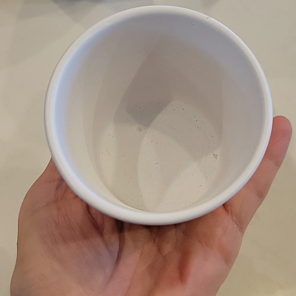 IKEA White and Black Ceramic Planter Trio
