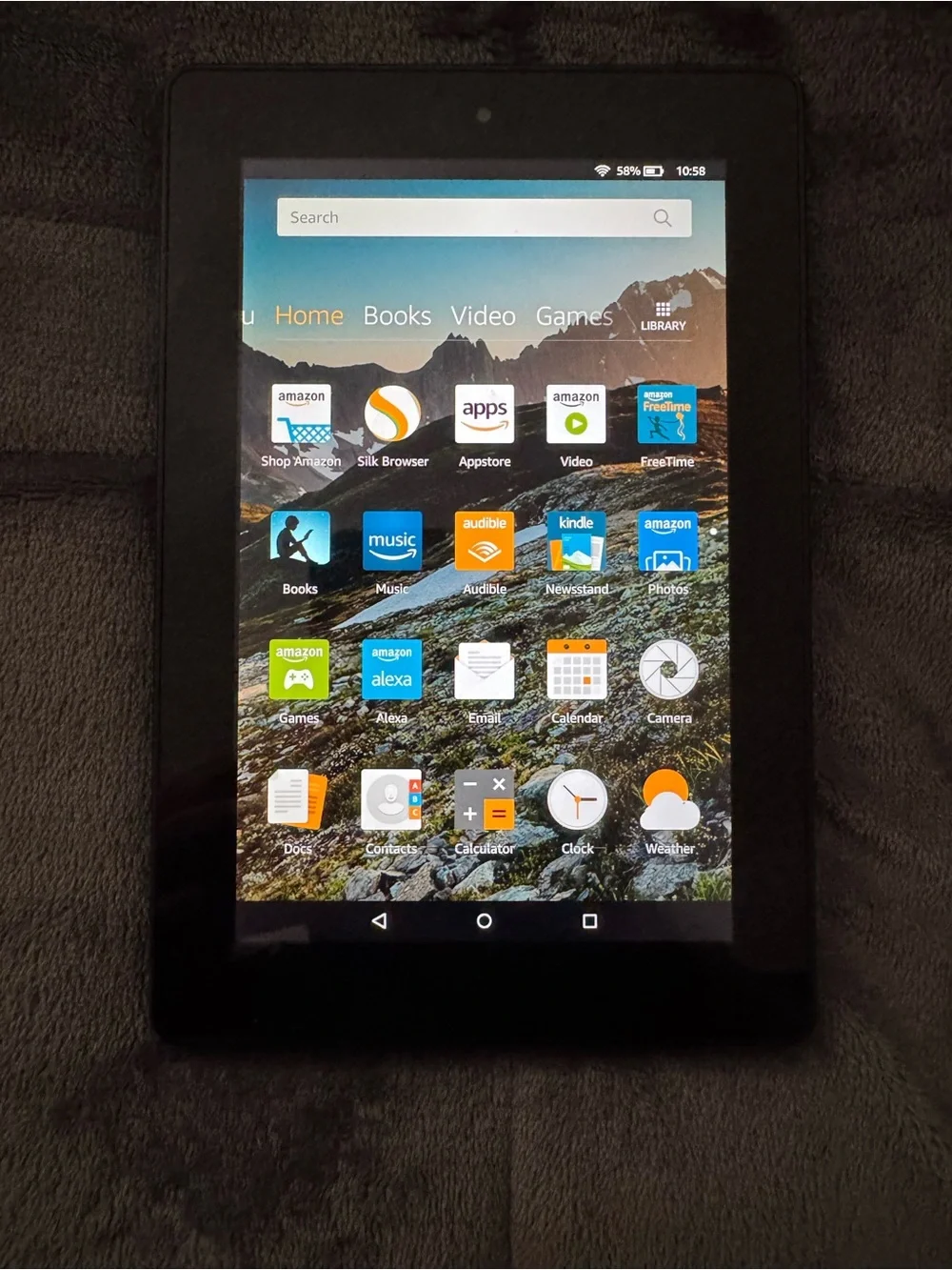 Amazon Tablet in Black with Front Camera