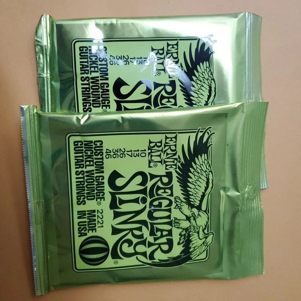 Ernie Ball Fender 10-46 Guitar Strings & Picks Bundle Green Black 2221 351 Shape