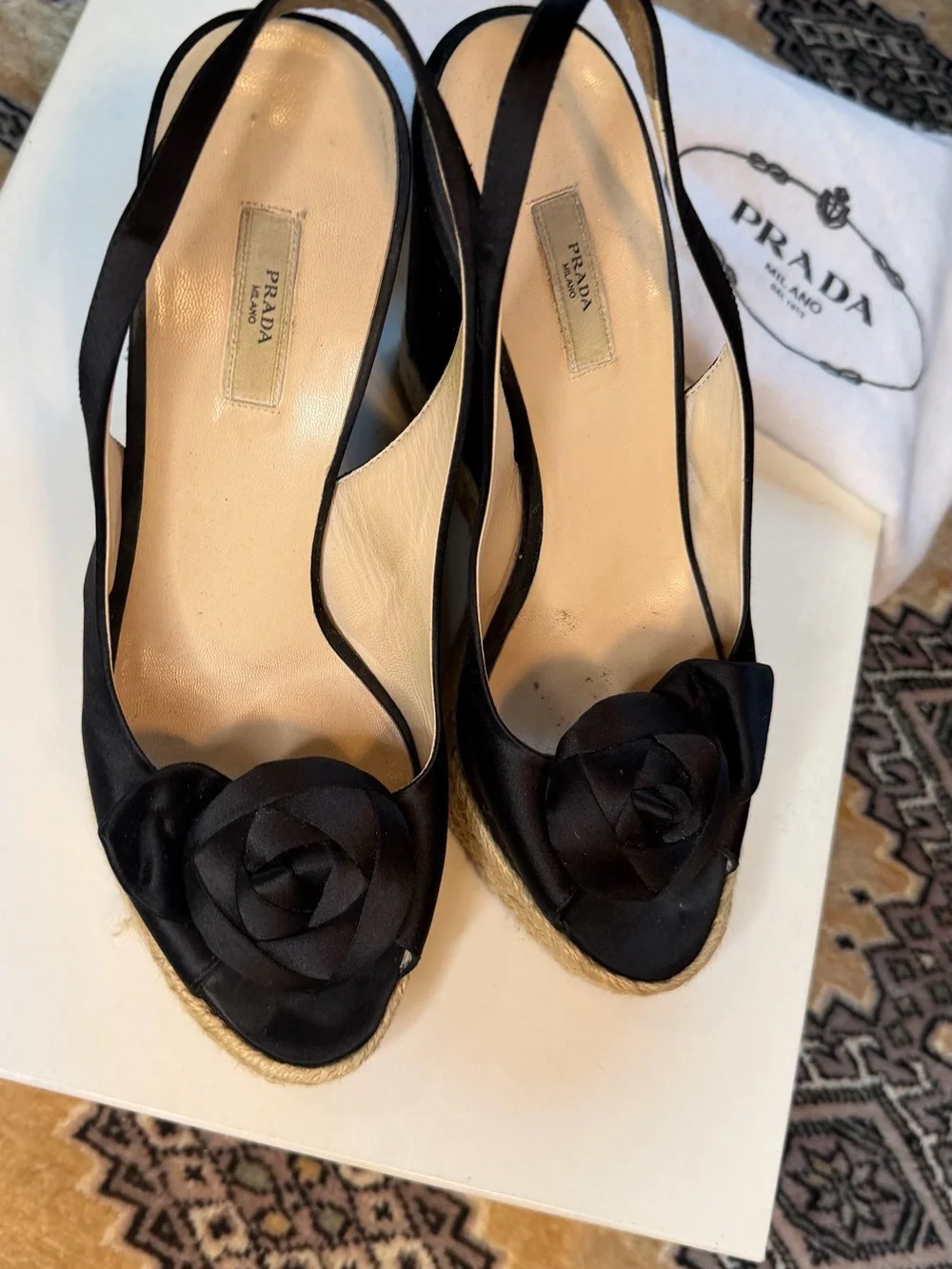 Prada slingback espadrilles