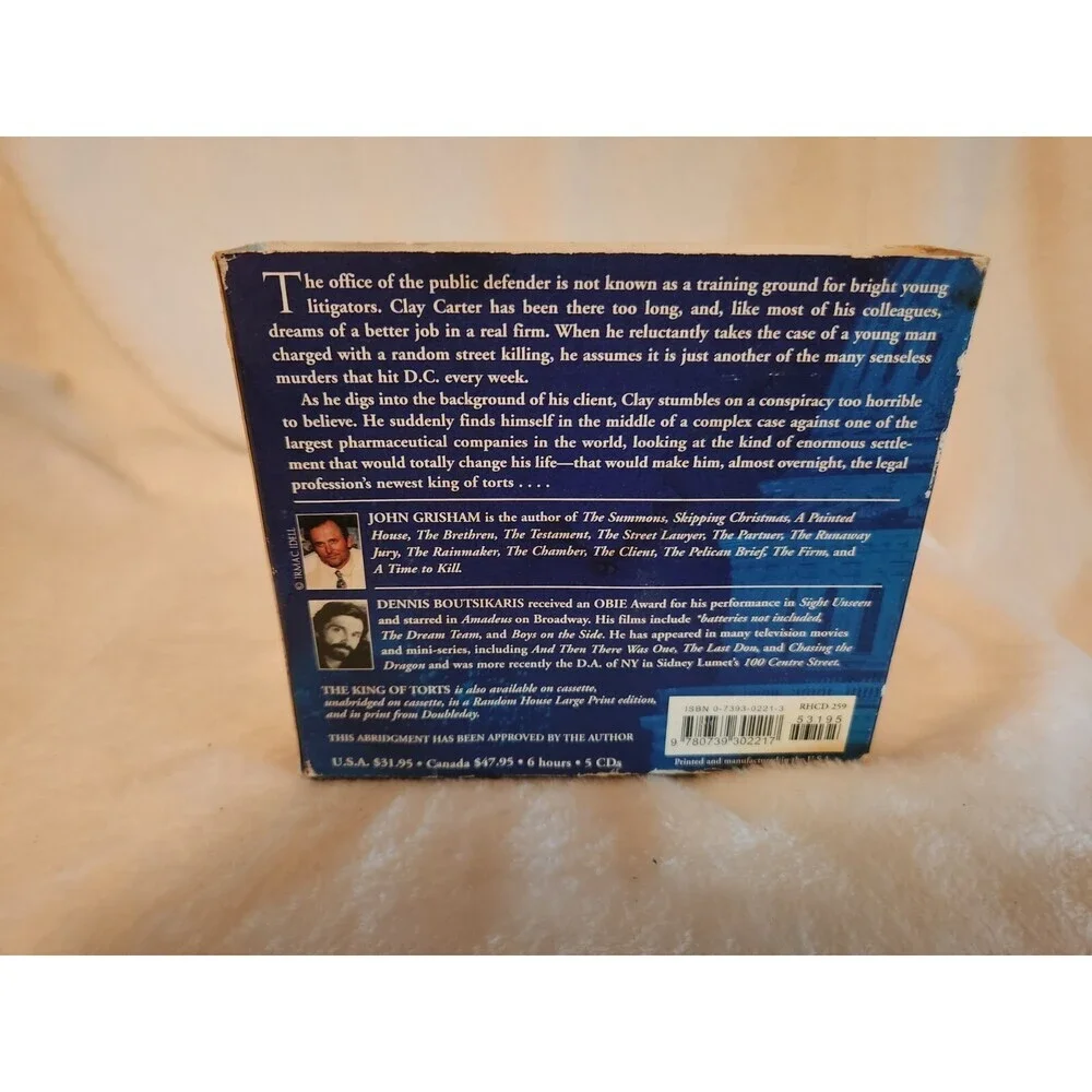 John Grisham Ser.: The King of Torts by John Grisham (2003, Compact Disc, E2