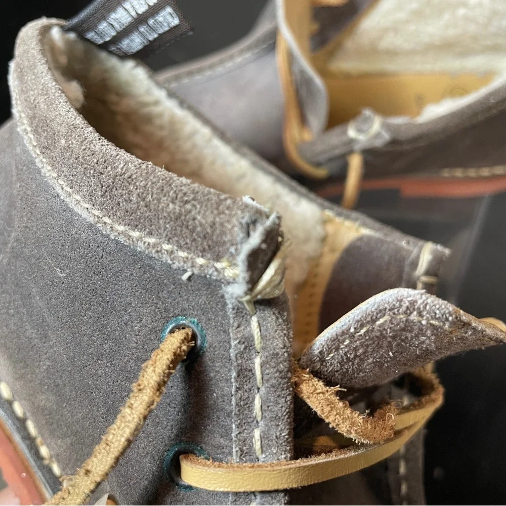 Elia Maurizi Wallabee Style Gray Suede Fleece Lined Ankle Boot Mens‎ EU 40 US 7