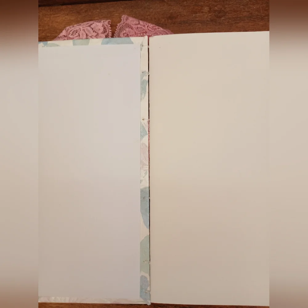 Jansen Designs Hand Crafted Pink Floral Journal Notebook Sketchbook 100 Pages