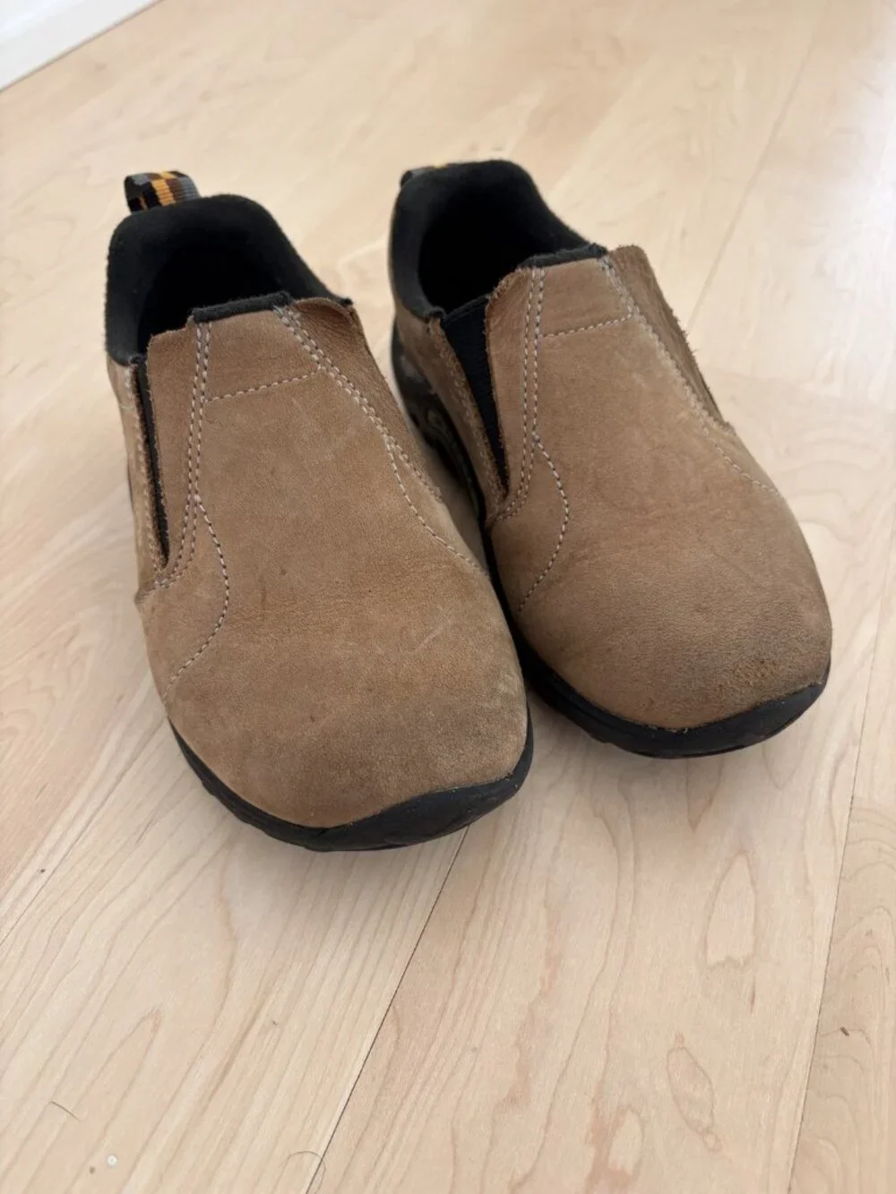 Merrell Jungle Moc Suede Slip-On Shoes Tan