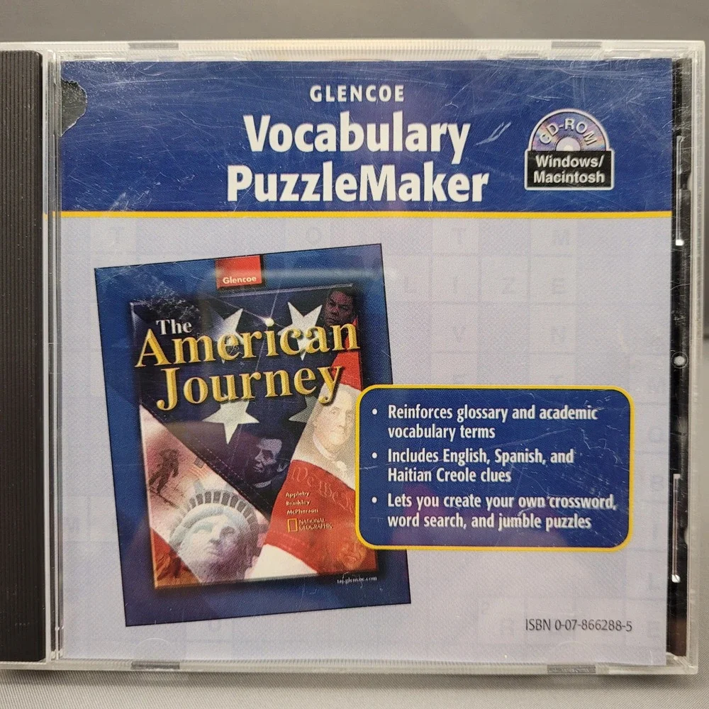 Vocabulary PuzzleMaker by Glencoe (CD-ROM, 2004)