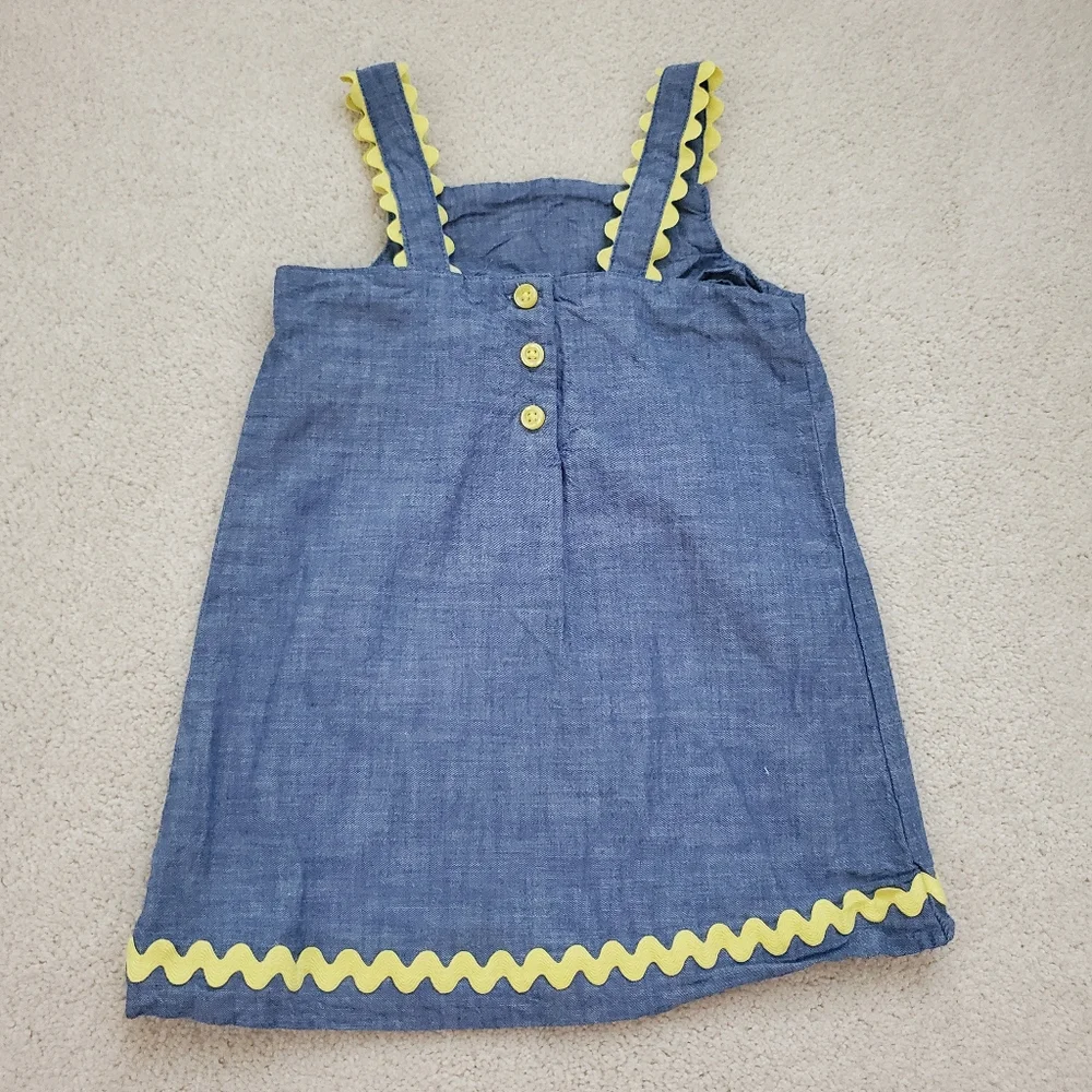 Gymboree Girls Embrodiered Lemon Chambray Dress - Citrus & Sunshine sz18-24m