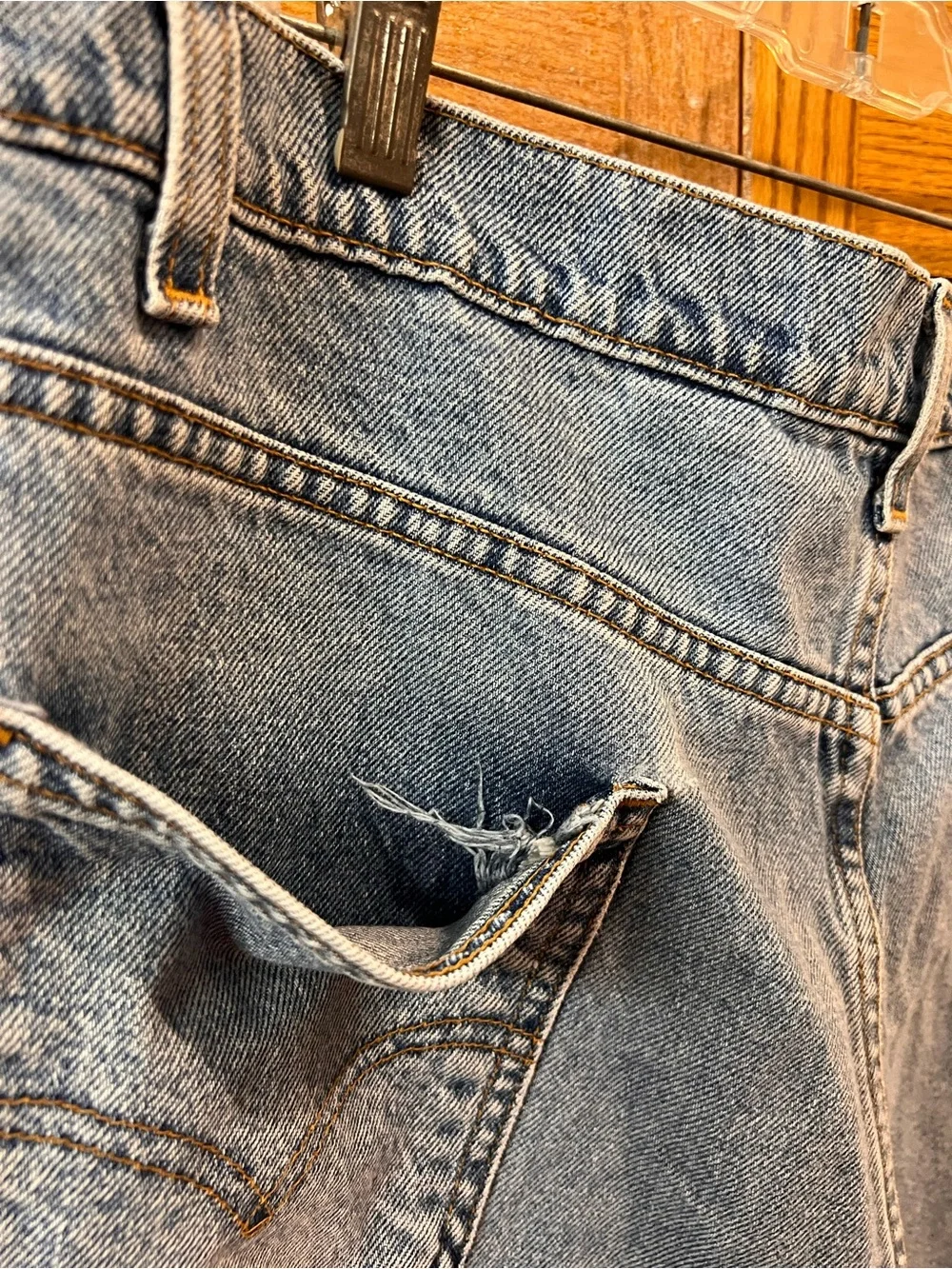 Levi's 550 Men’s Shorts Denim Relaxed Fit W40 Light Wash 100% Cotton