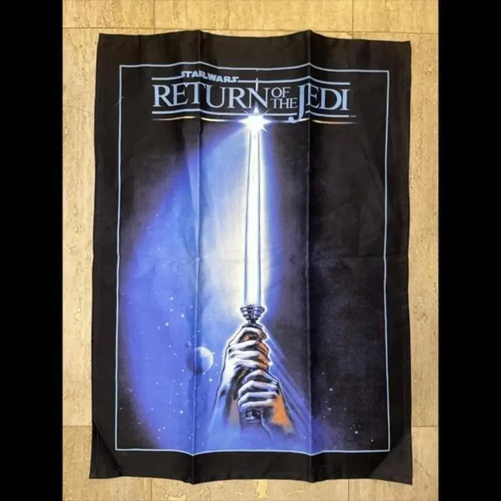 Star Wars Small‎ Hand/  Towel Return Of The Jedi lightSaber Blue Black Star