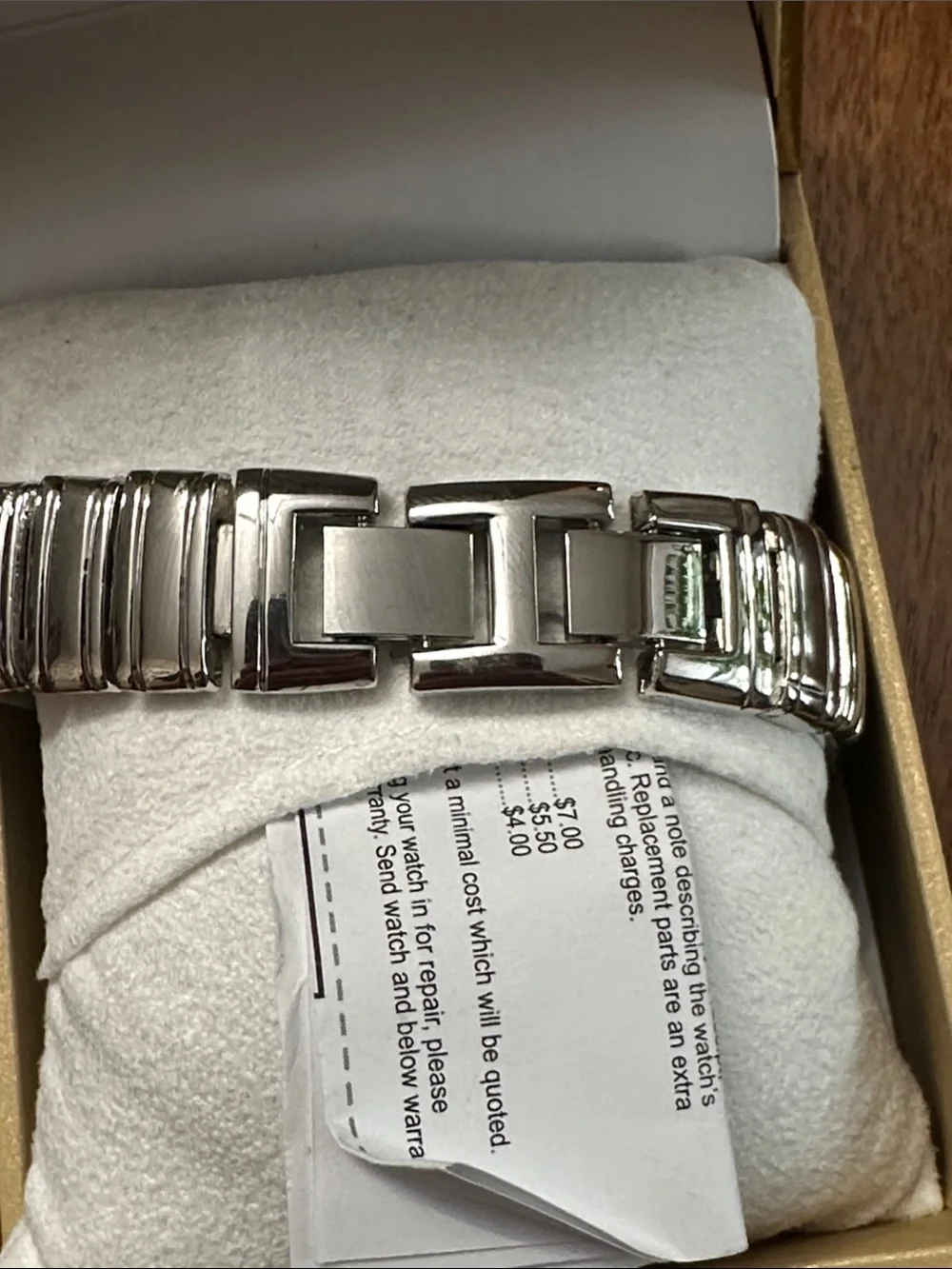 Silver toned watch