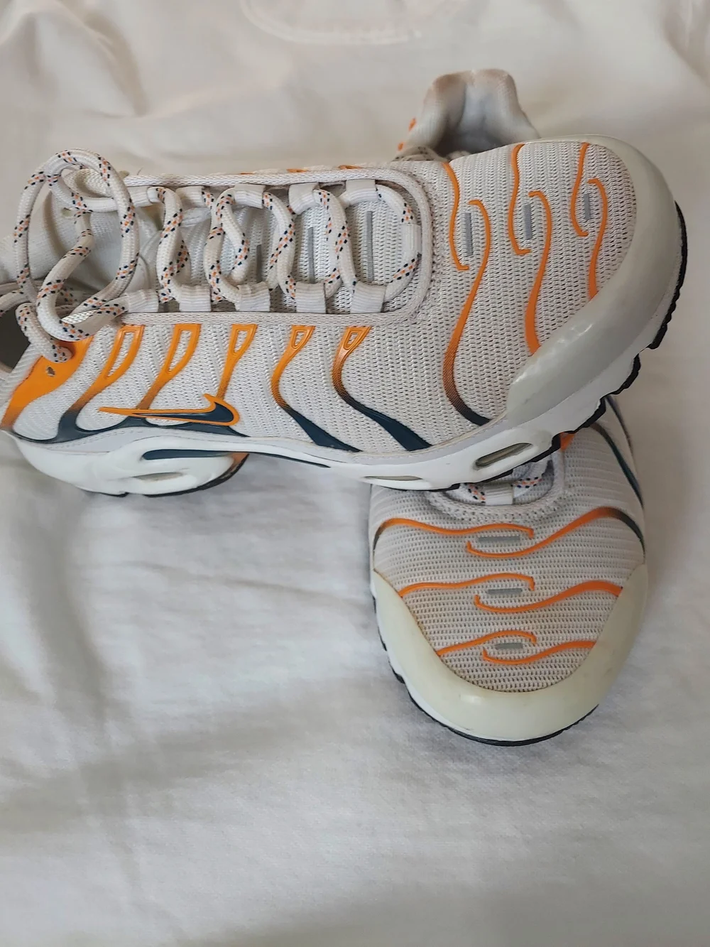 Nike Air Max Plus - White, Orange and Navy