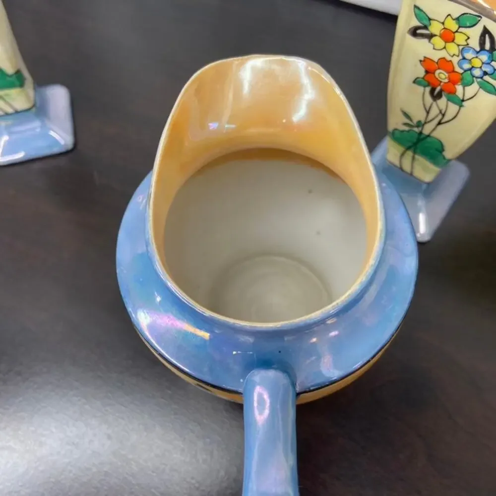 Vintage Japanese 3pc Lusterware Kitchen Set