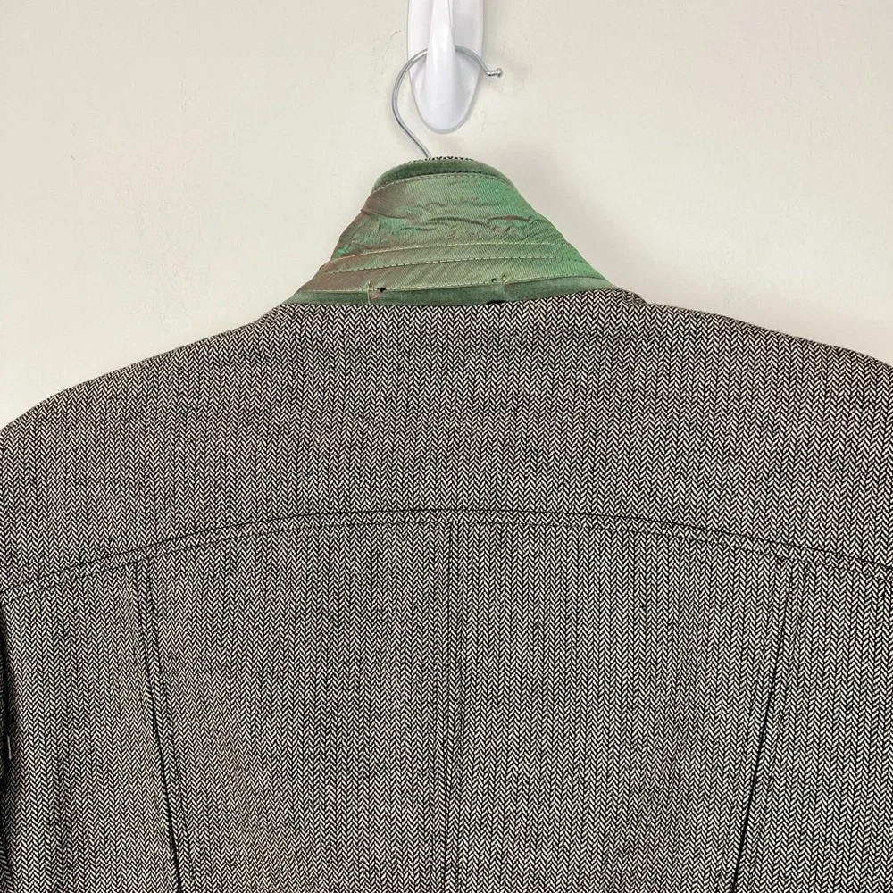Scotch & Soda Men’s LARGE Tweed Sport Jacket Blazer Herringbone Elbow Patches
