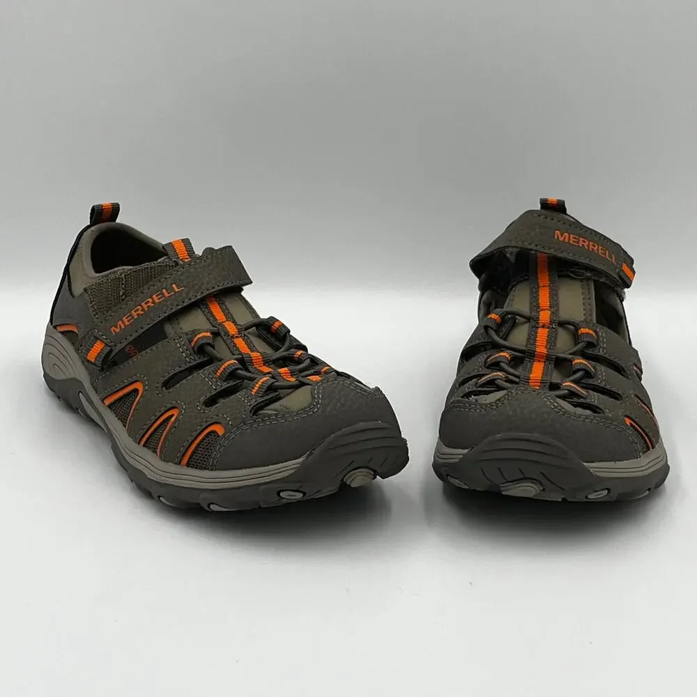Merrell Kid's Hydro H2O Hiker Sandal Sport Shoes sz 3 Gunsmoke/Orange