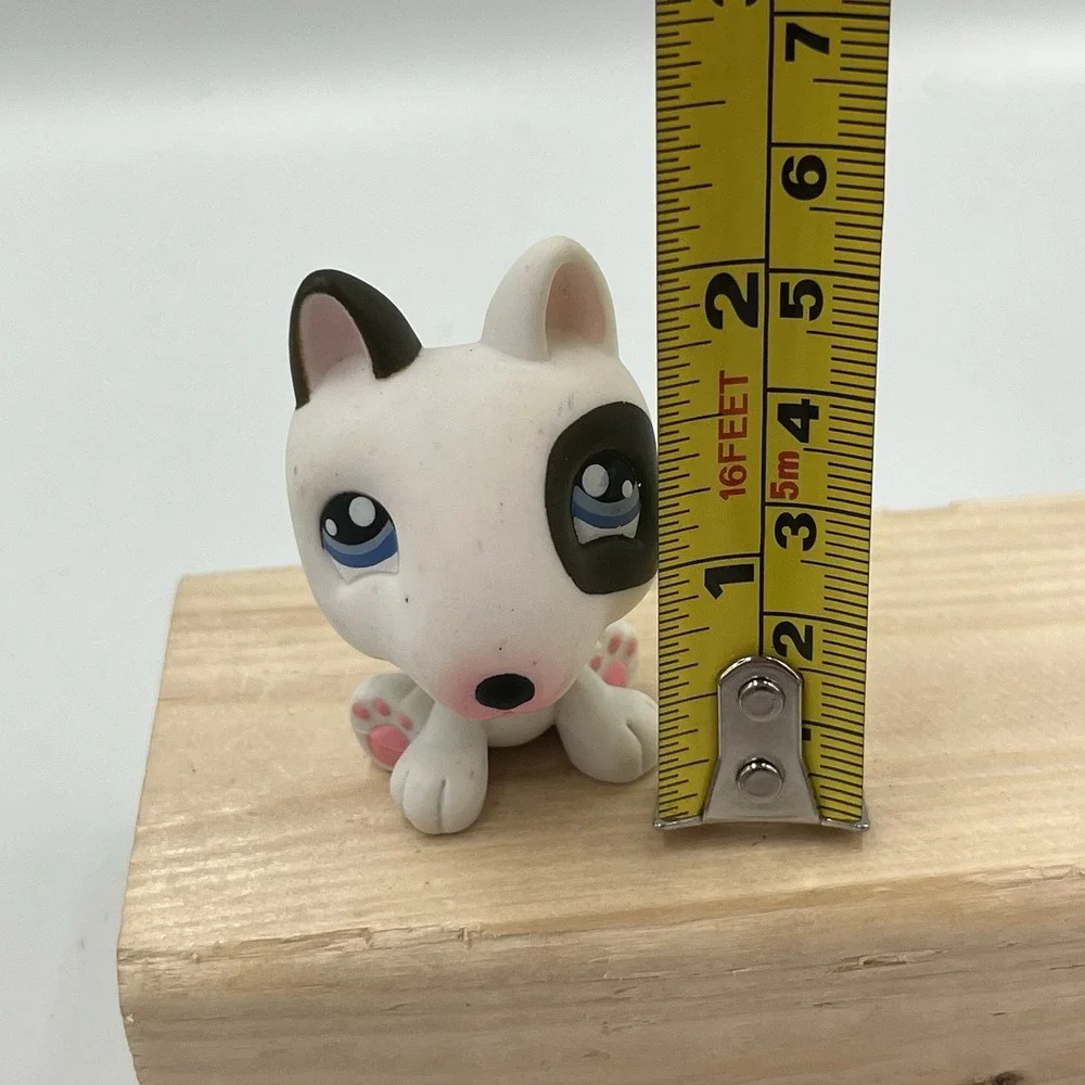 Littlest Pet Shop White Black Bull Terrier Dog Blue Eyes No‎ #1664 Vintage 2004