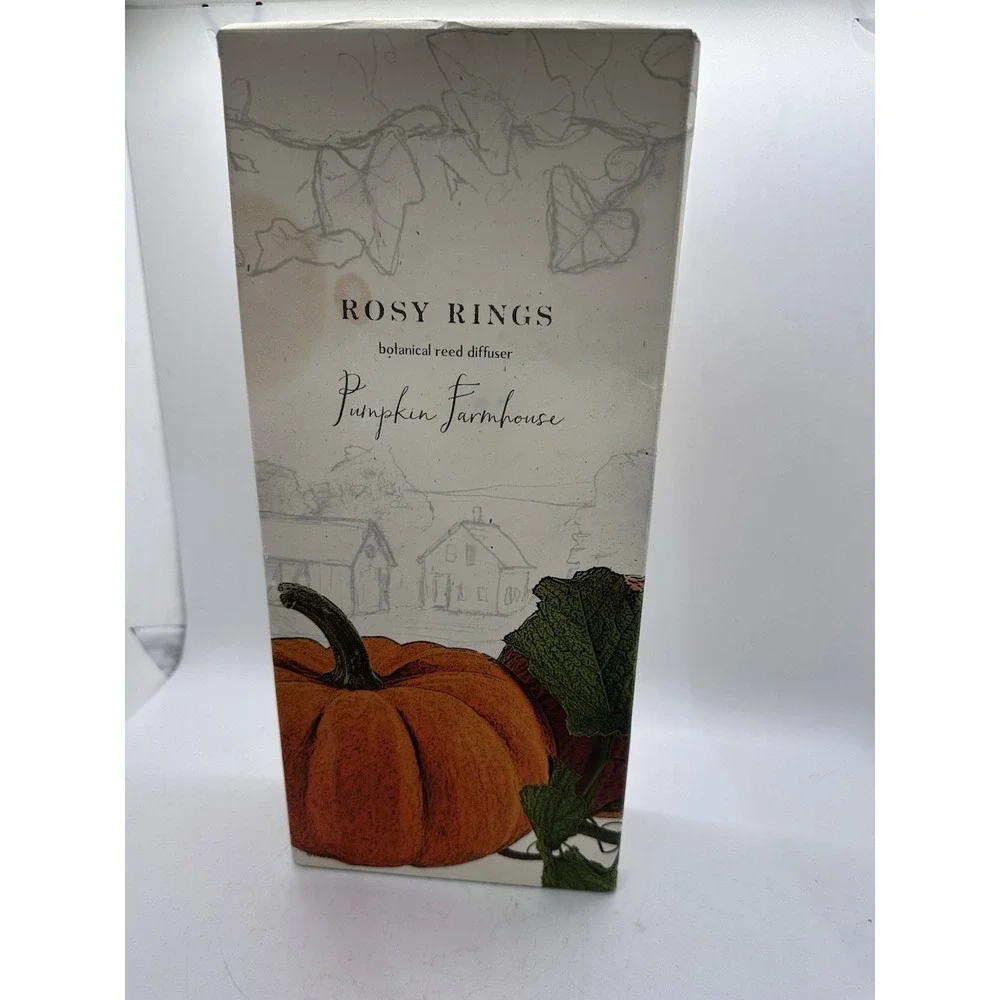 Rosy Rings Harvest Pumpkin Botanical Reed Diffuser 13 oz New In Box