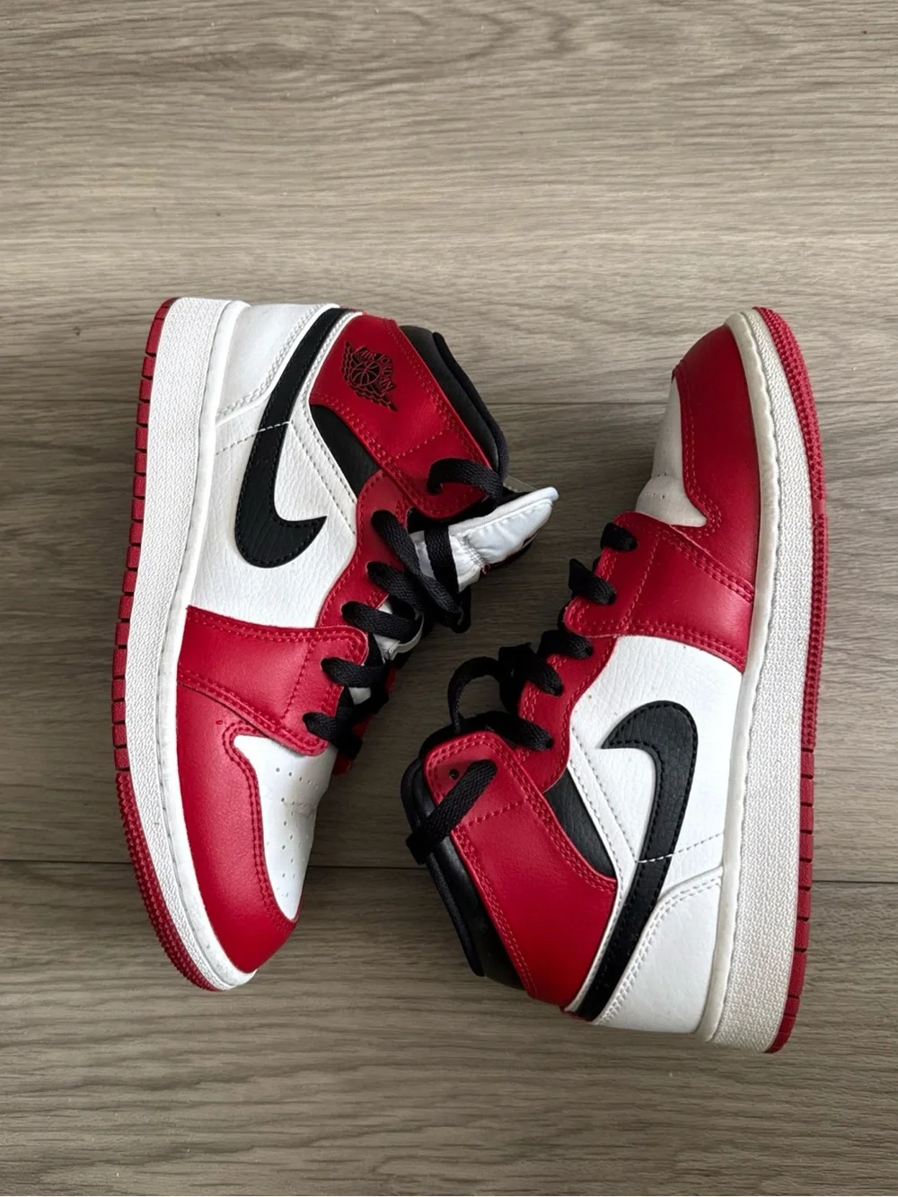 Nike Kids Red White Black High-Top Sneakers – Icon Swoosh
