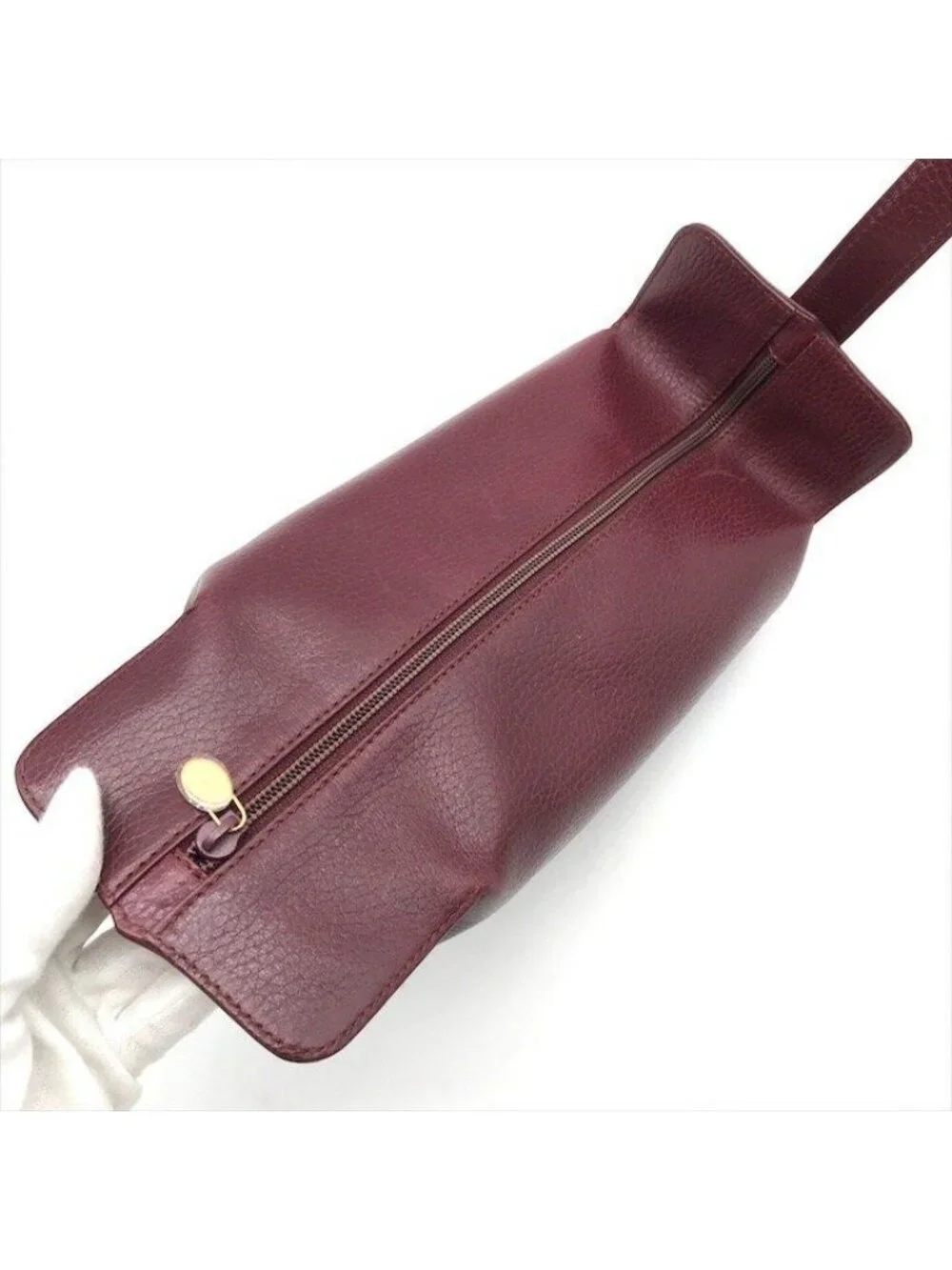 Cartier Leather Trinity Hand Vanity Gold Pouch