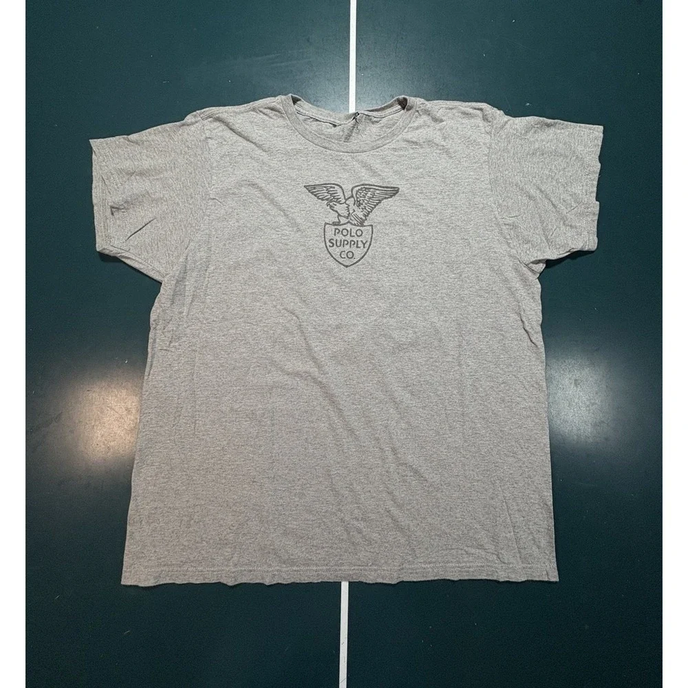 VTG Polo Ralph Lauren Supply Co Military T-Shirt Large Eagle Shield‎ 90s Rare