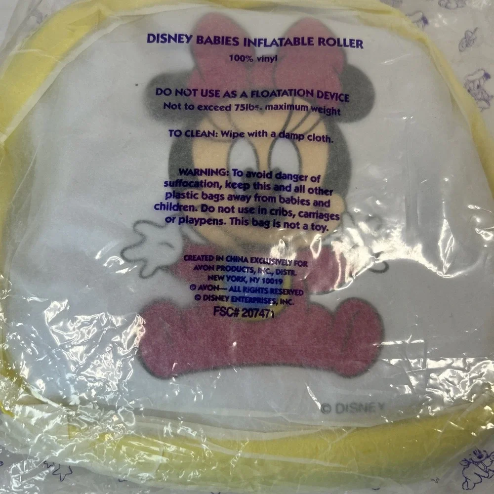 Disney Babies Inflatable Roller Toy Avon Vintage New Sealed Early Development