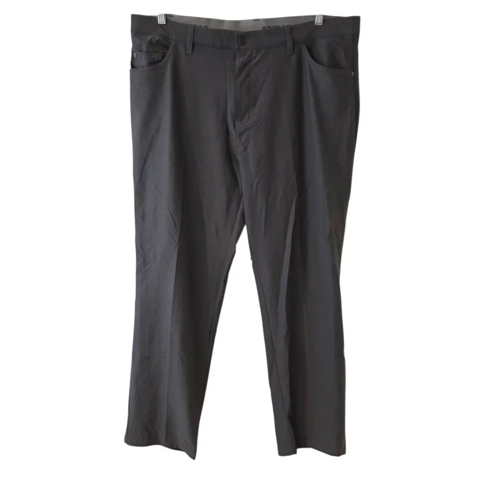 Adidas Golf Pants Performance Regular Fit Gray Straight Leg‎ Stretch 38X32 NEW