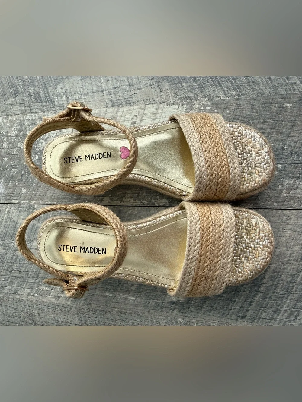Girl's Dress Sandals Steve Madden Kiko Espadrille Wedge Sandals Size 1M