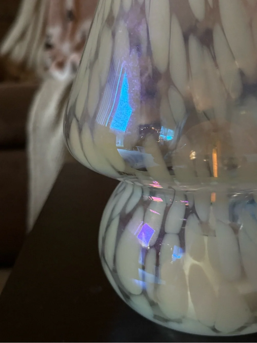 Blown Glass Mushroom Lamp - no bulb