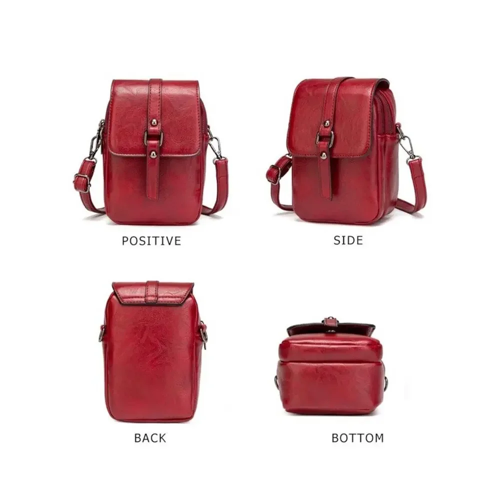 NEW myfriday Purse Crossbody Handbag Red Faux Leather Coastal Modern Travel