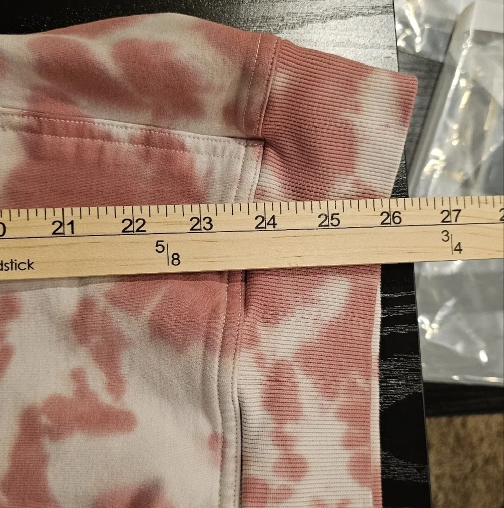 Lululemon All Yours Hoodie Sweatshirt Fleece Marmoleado Tie Dye Pink, sz 8