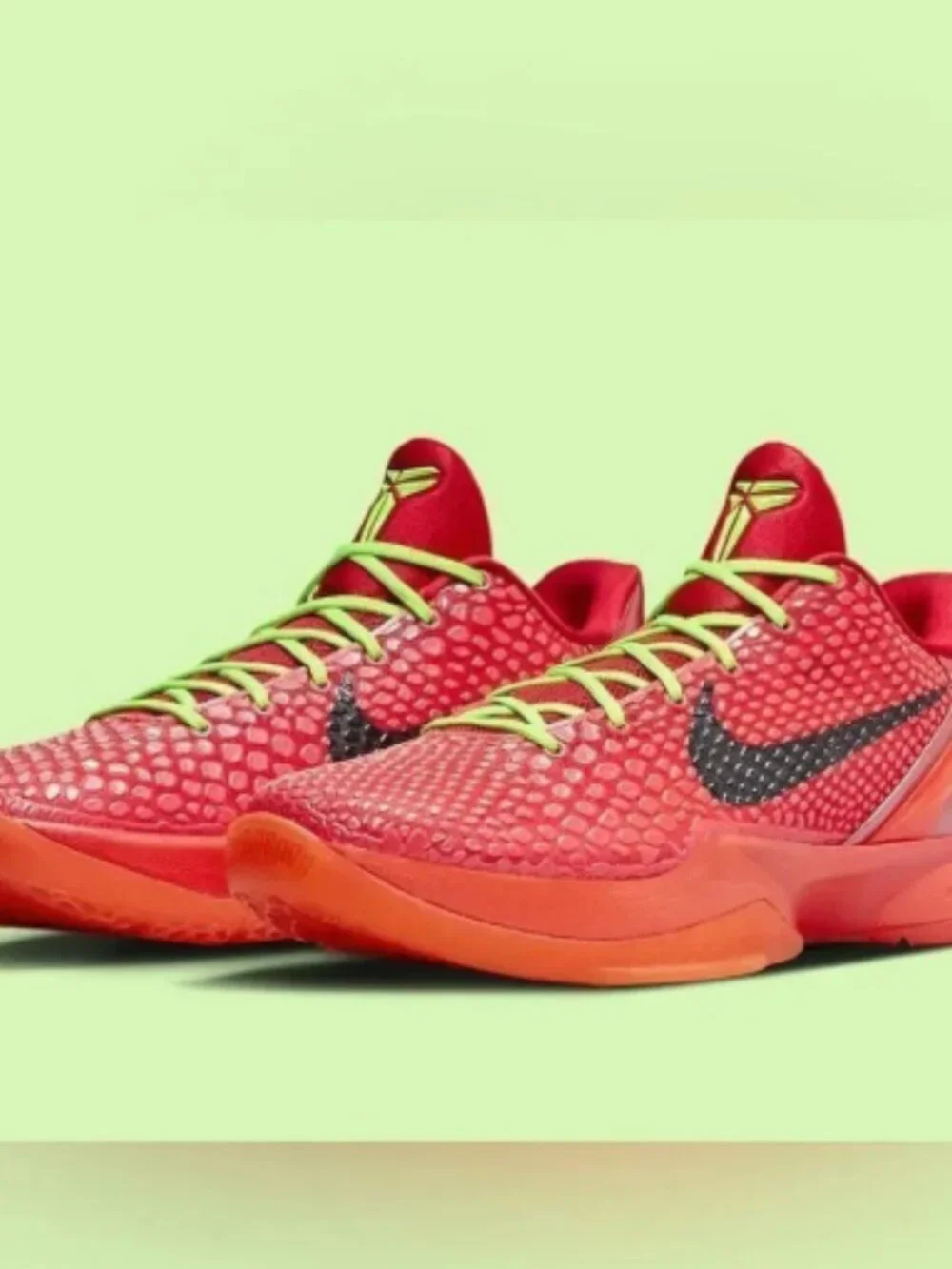 Nike Kobe 6 Protro Reverse Grinch Bright Crimson