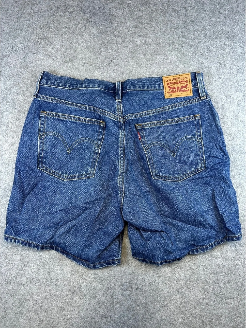 Levis 501 Denim Shorts Men's W31 Jorts Dark Wash Western Skate Punk Grunge Alt