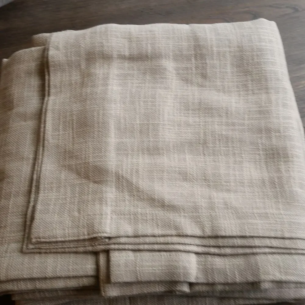 NEW Quince Cotton Sheer Curtain Panels CLOUD Gray Set of 2 48