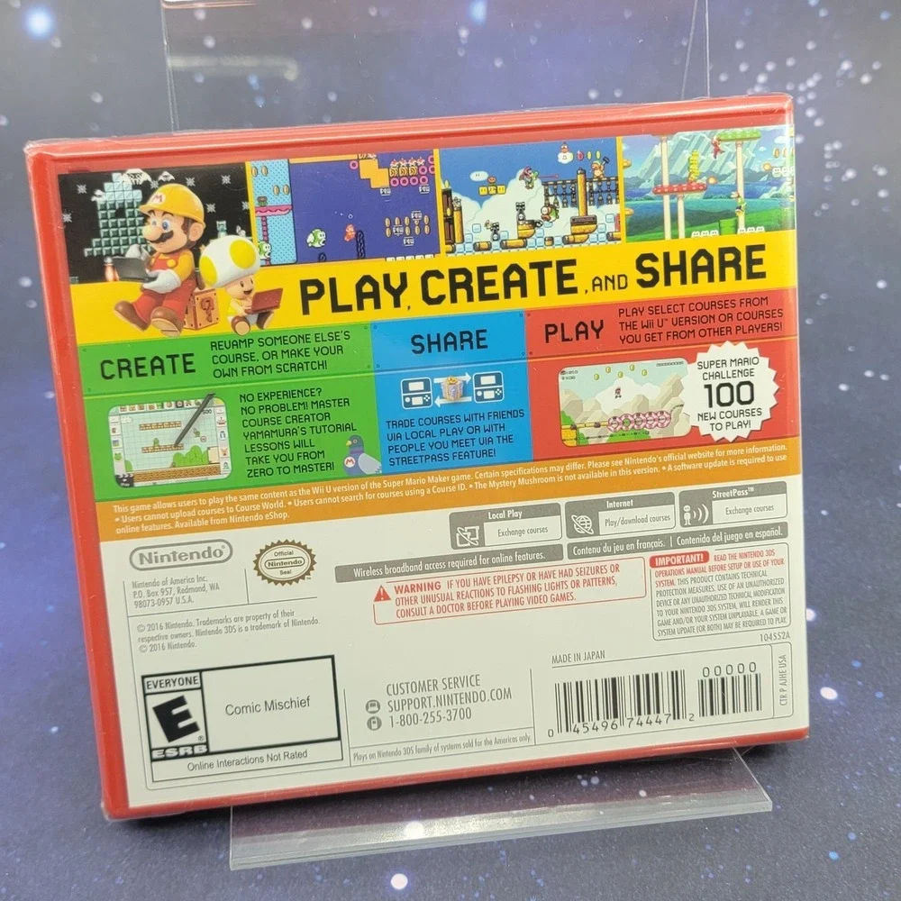 Super Mario Maker for Nintendo 3DS Video Game NEW Sealed Original US Release