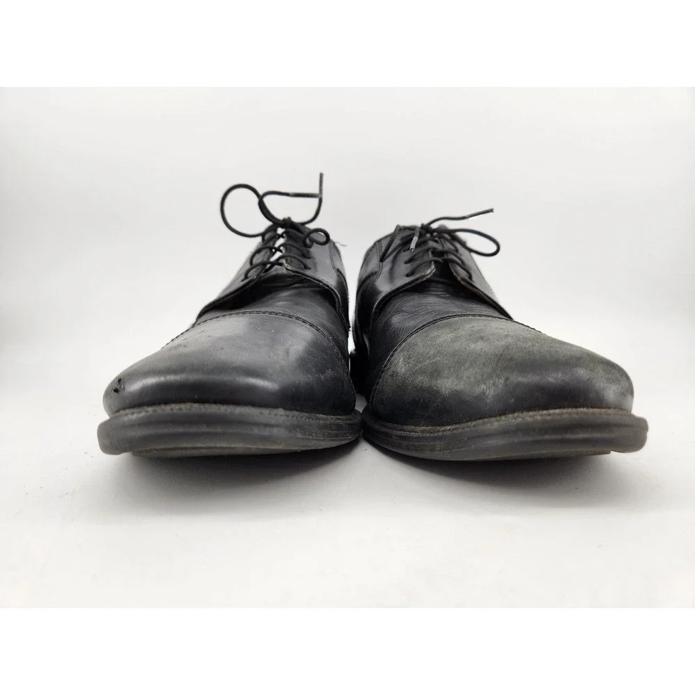 Florsheim Cap Toe Oxford Mens 9 D Black Leather Lace Up Dress Shoes 11704-001