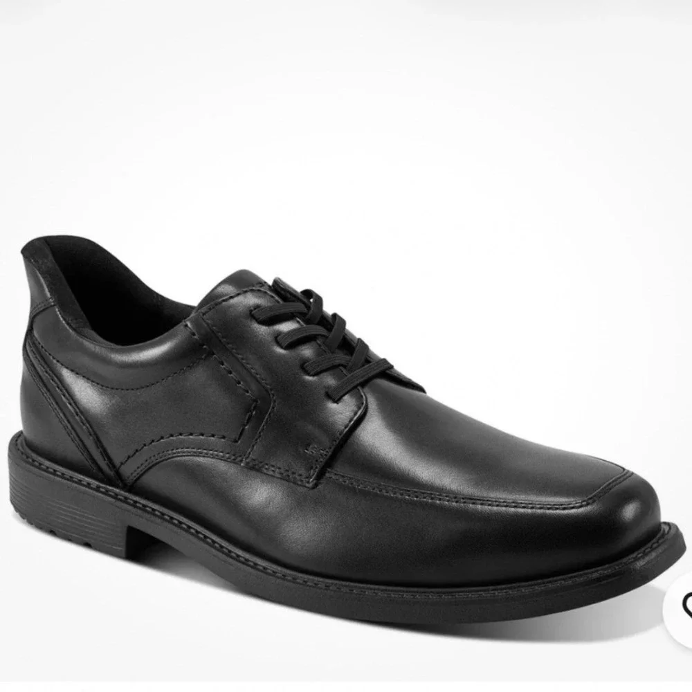 Rockport Seaver Oxford Mens 11W/12W Black Good Mismatched‎ Pair Leather Shoes
