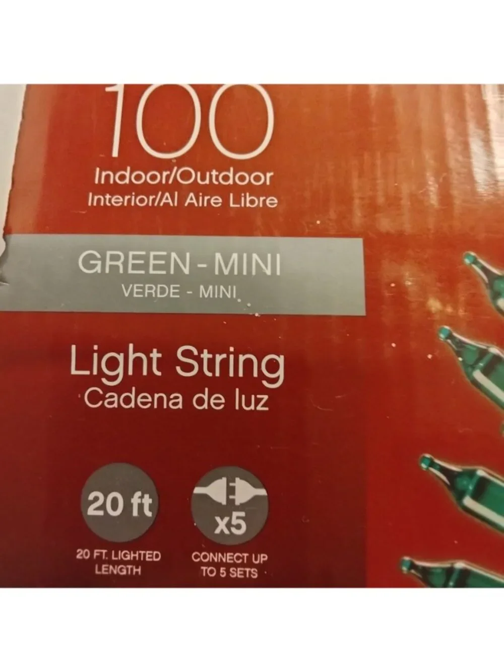 Celebrations Mini Green String Lights Indoor Outdoor St Patricks 100 Ct 20 Ft
