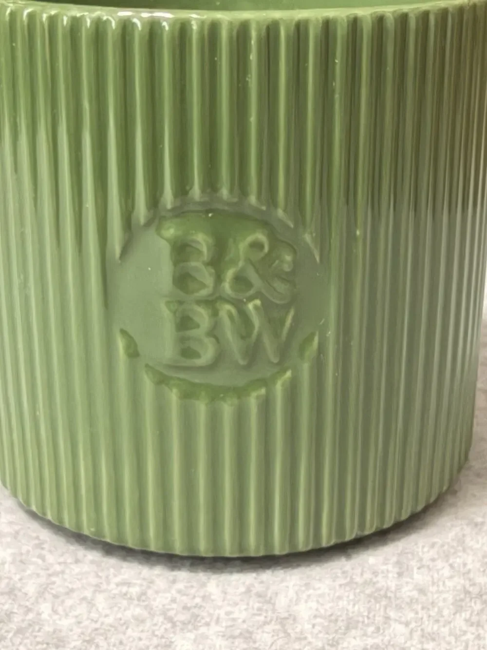 Bath & Body Works FRESH BALSAM Reusable Green Ceramic Jar 3 Wick Candle 14.5 oz