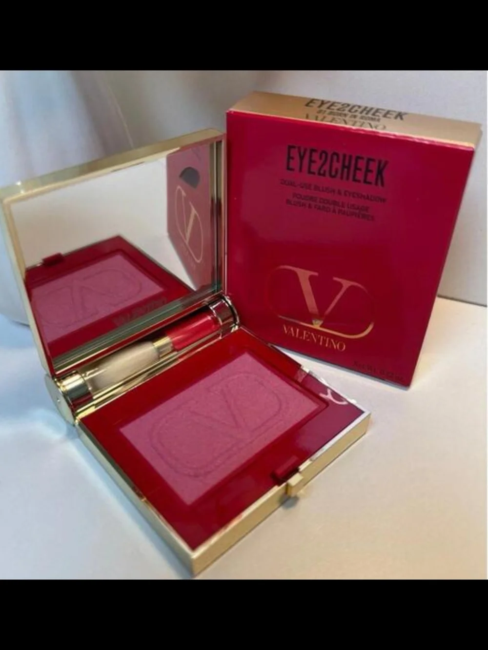 Valentino Eye2Cheek Dual-Use Blush & Eyeshadow in 02 Very Rose NIB✨ FREE GIFT✨