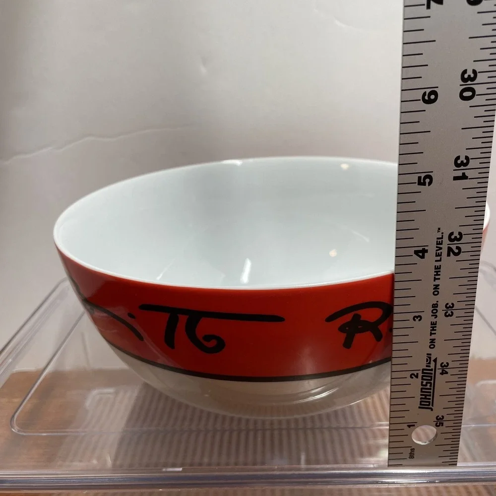 Bowl Decorative Accent Bowl Red White‎ Home Decor Kitchen Dining Portugal