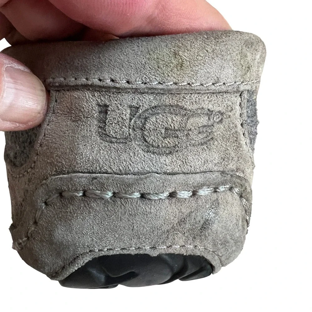 UGG leather slippers worn