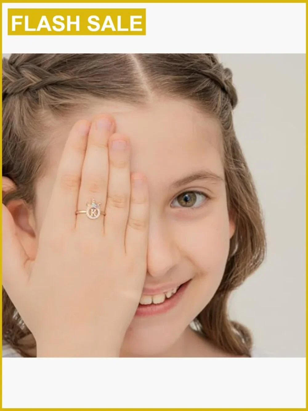 Adjustable Initial Unicorn Ring for Girls Teen Dainty Cute Gold Jewelry Gift