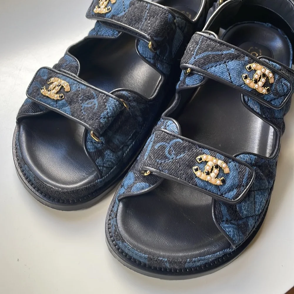 CHANEL blue denim