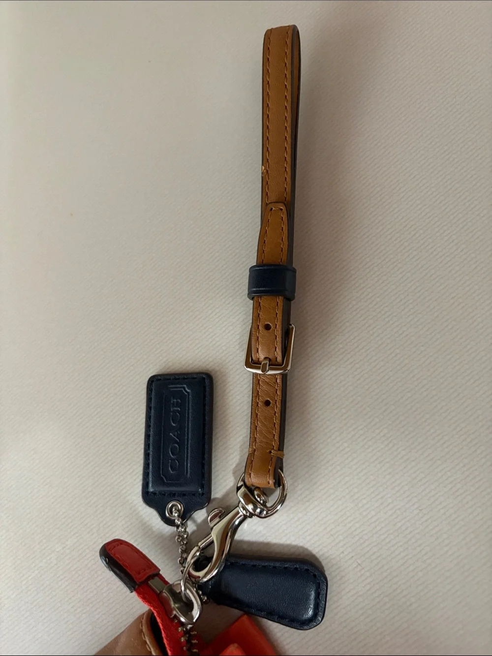 Coach leather wristlet