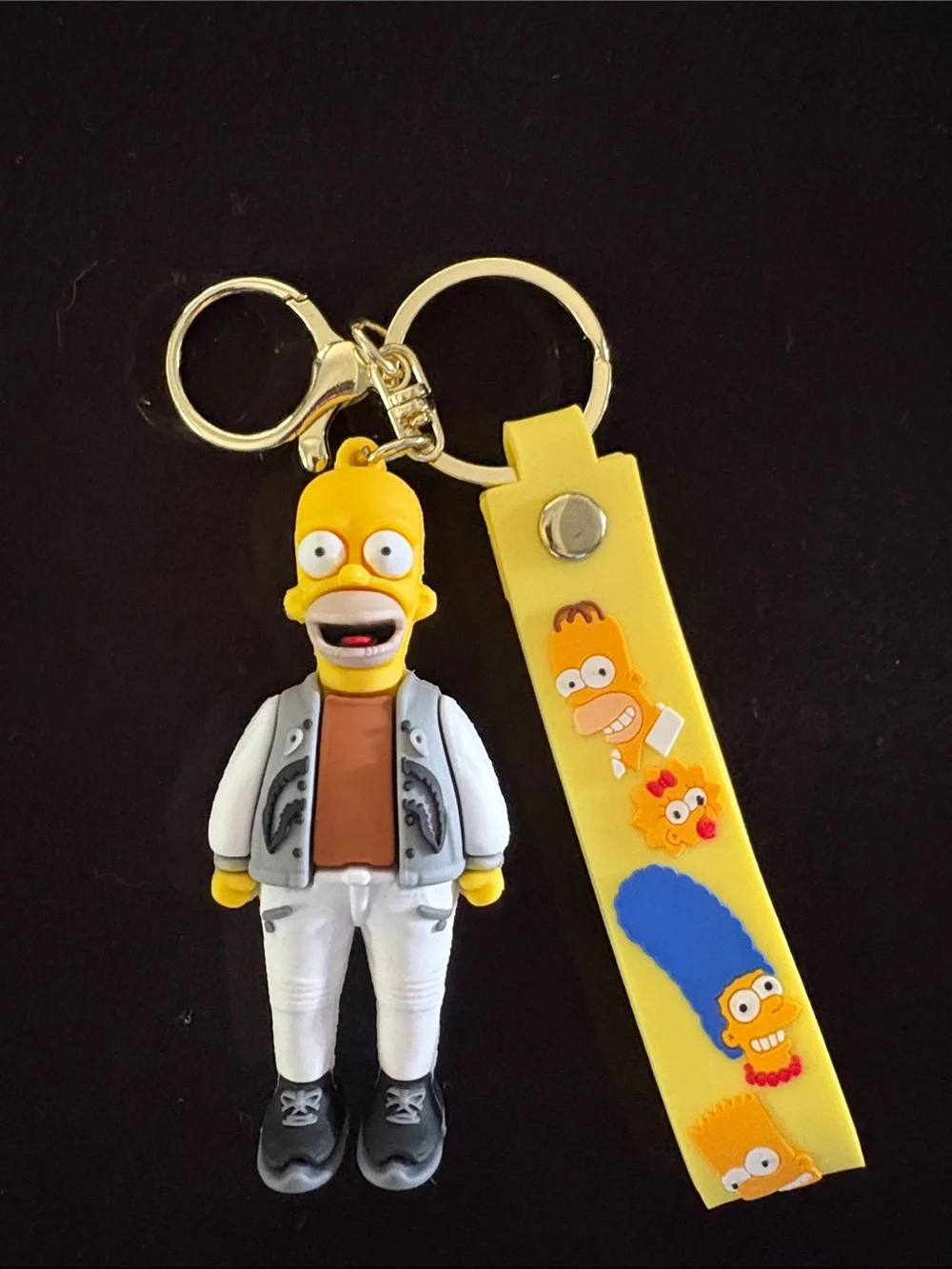 Simpsons Homer Simpson Keychain Bag Charm with Yellow Strap