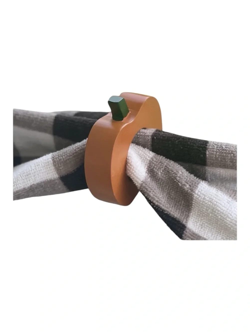 Nantucket Home Fall Pumpkin Wooden Napkin Rings Set of 4  Thanksgiving Decor NIB