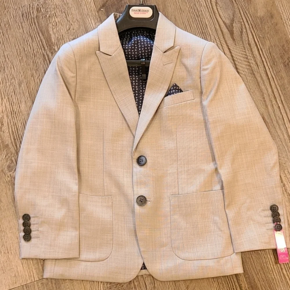 Isaac Mizrahi Slim Fit Light Grey 2 Piece Suit Size 18