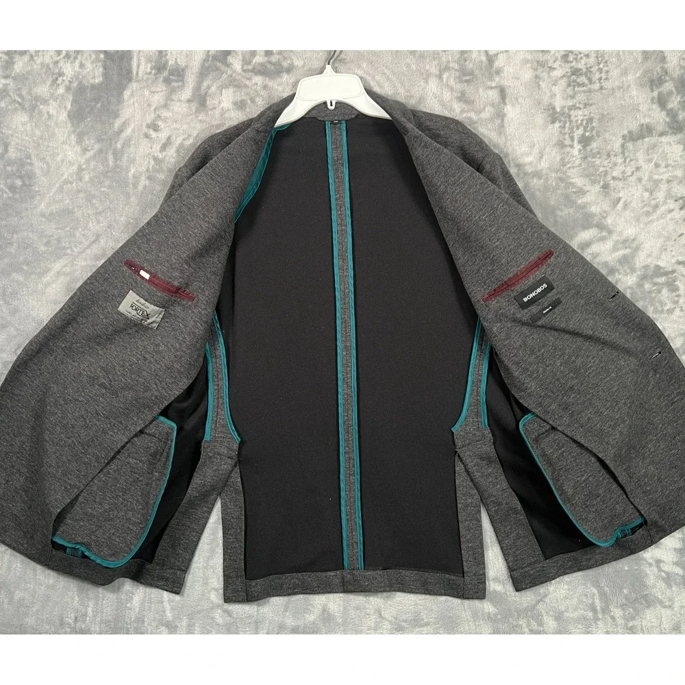 Bonobos Unstructured Blazer Mens 42R Suit Jacket Sport Coat Gray Athletic Fortex