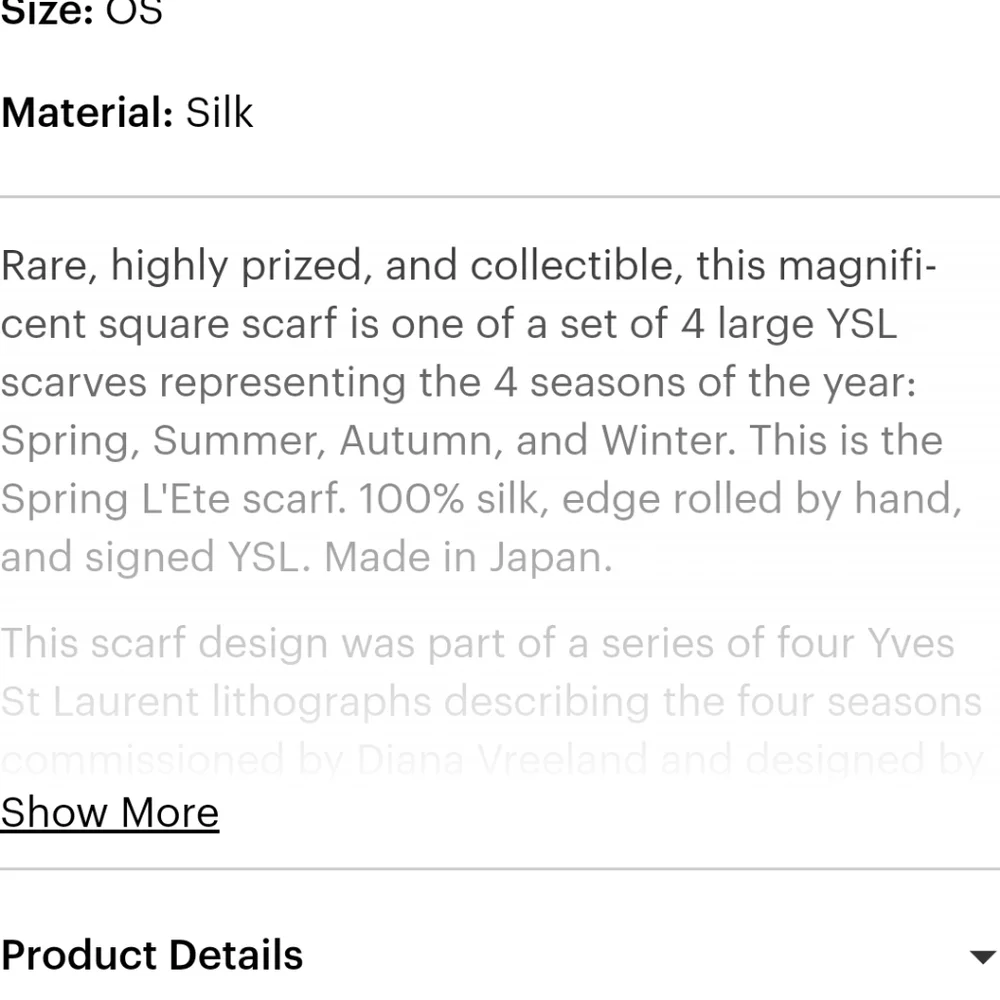 Yves Saint Laurent bold graphic