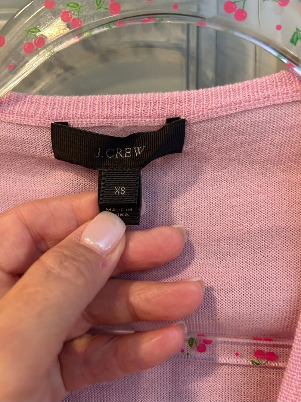 J. Crew Pink Merino Wool Bow Sweater XS