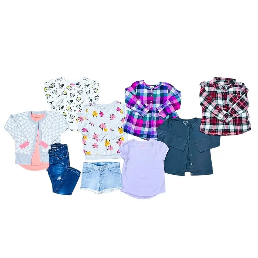 Cat & Jack Girls Clothing Bundle 11-Piece Sets Outfits Cardigan Jeans Shorts 4T